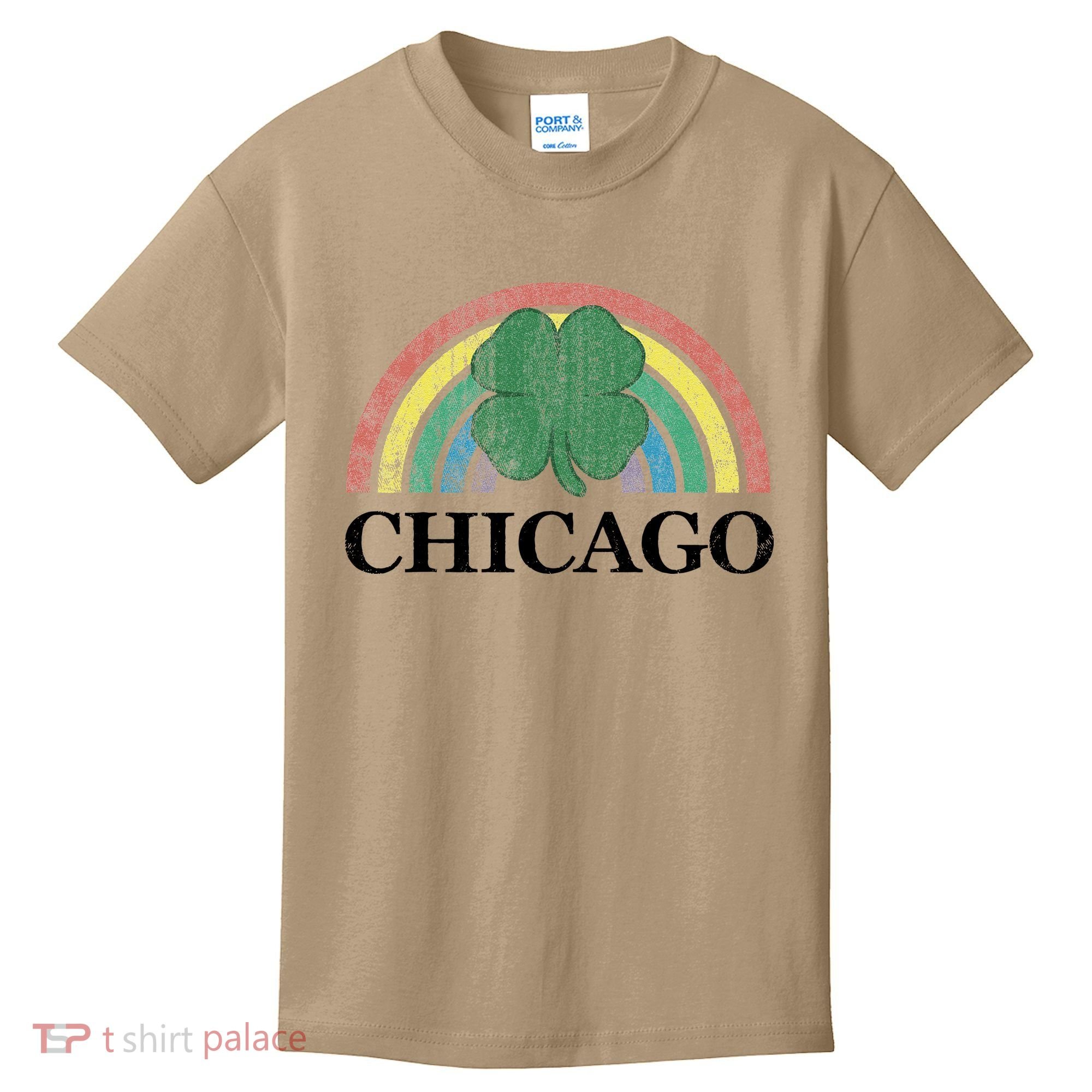 Chicago St. Patrick's Day Shamrock Rainbow Saint Paddy's Kids T-Shirt