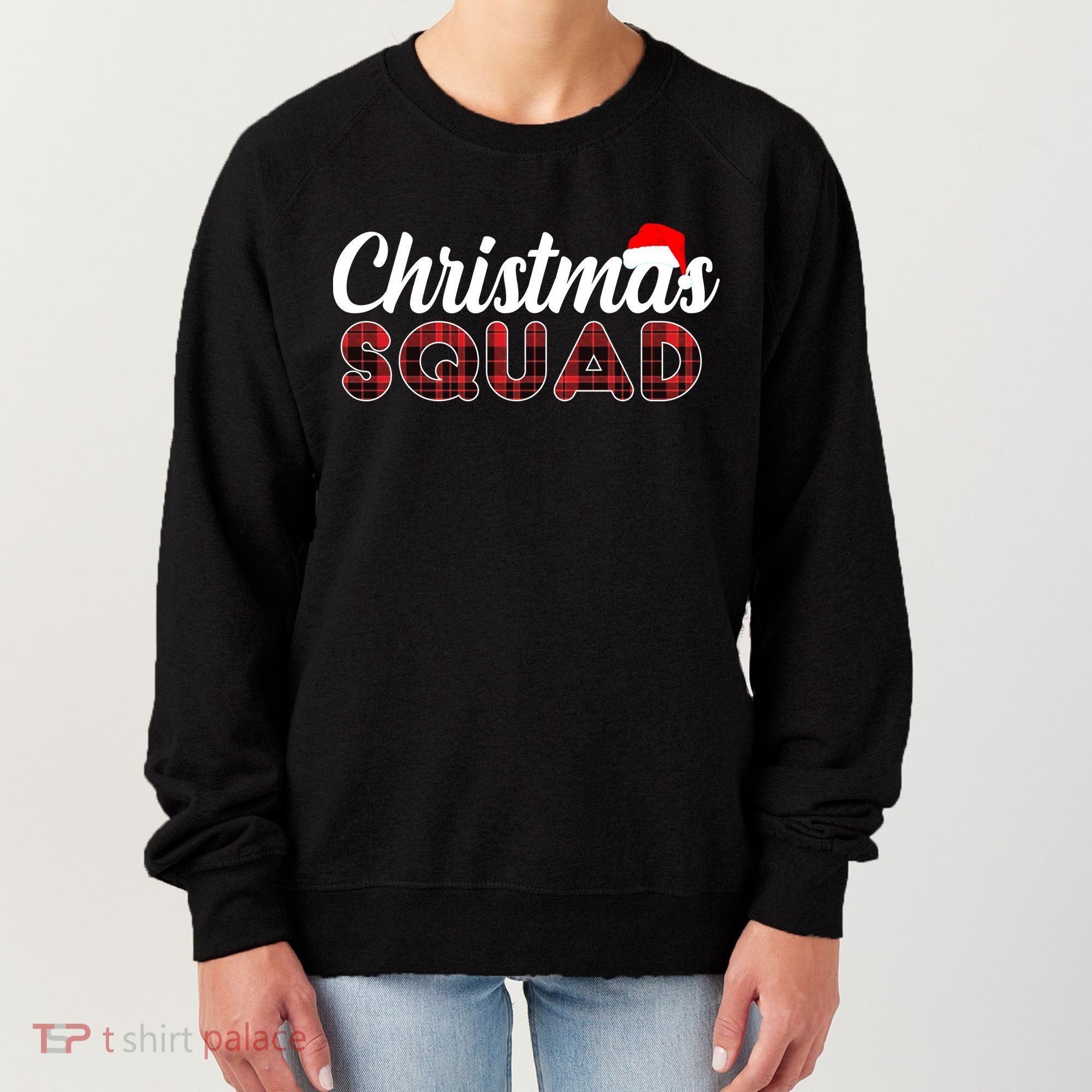 Christmas Squad Plaid Santa Women's Sweatshirt