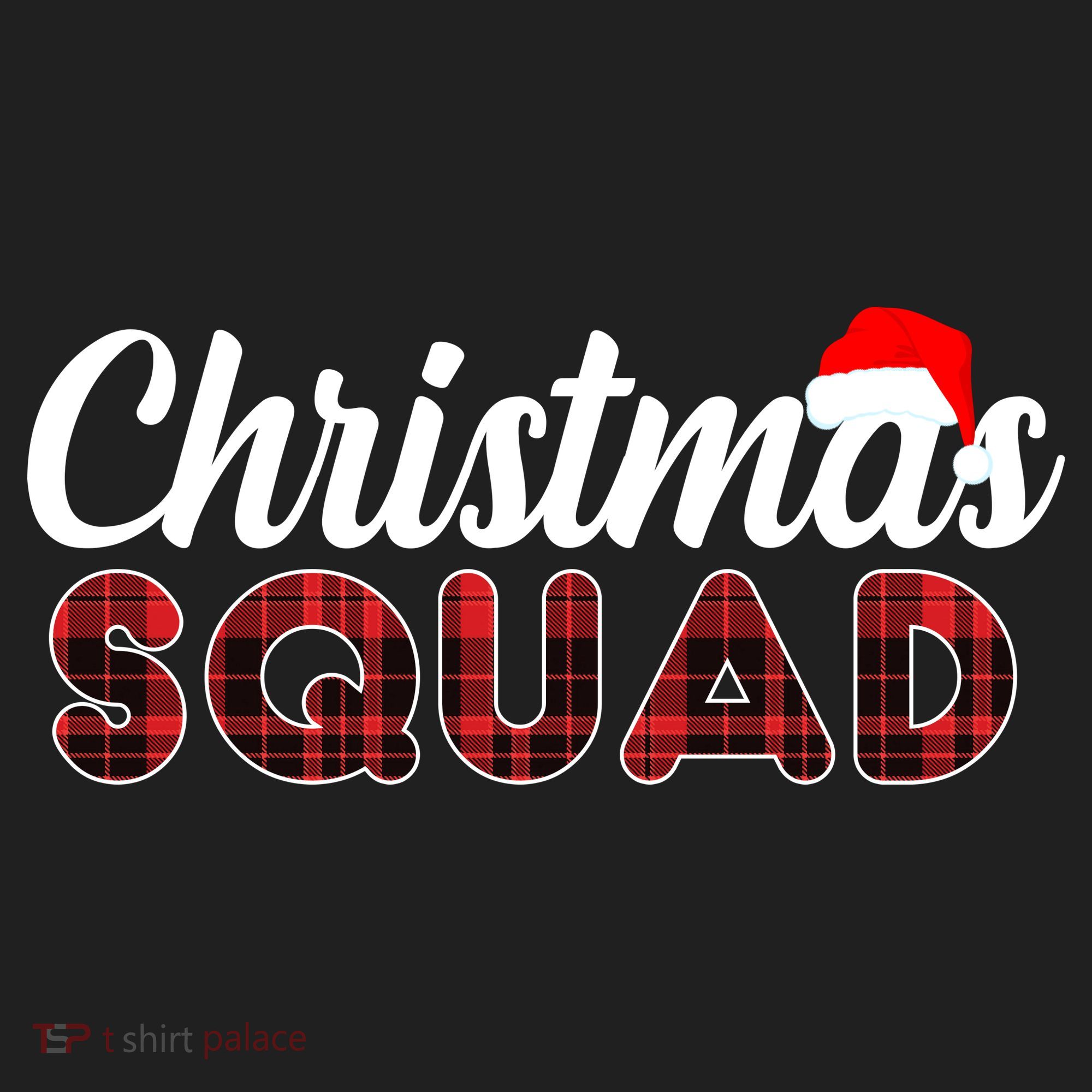 Christmas Squad Plaid Santa Women's Sweatshirt