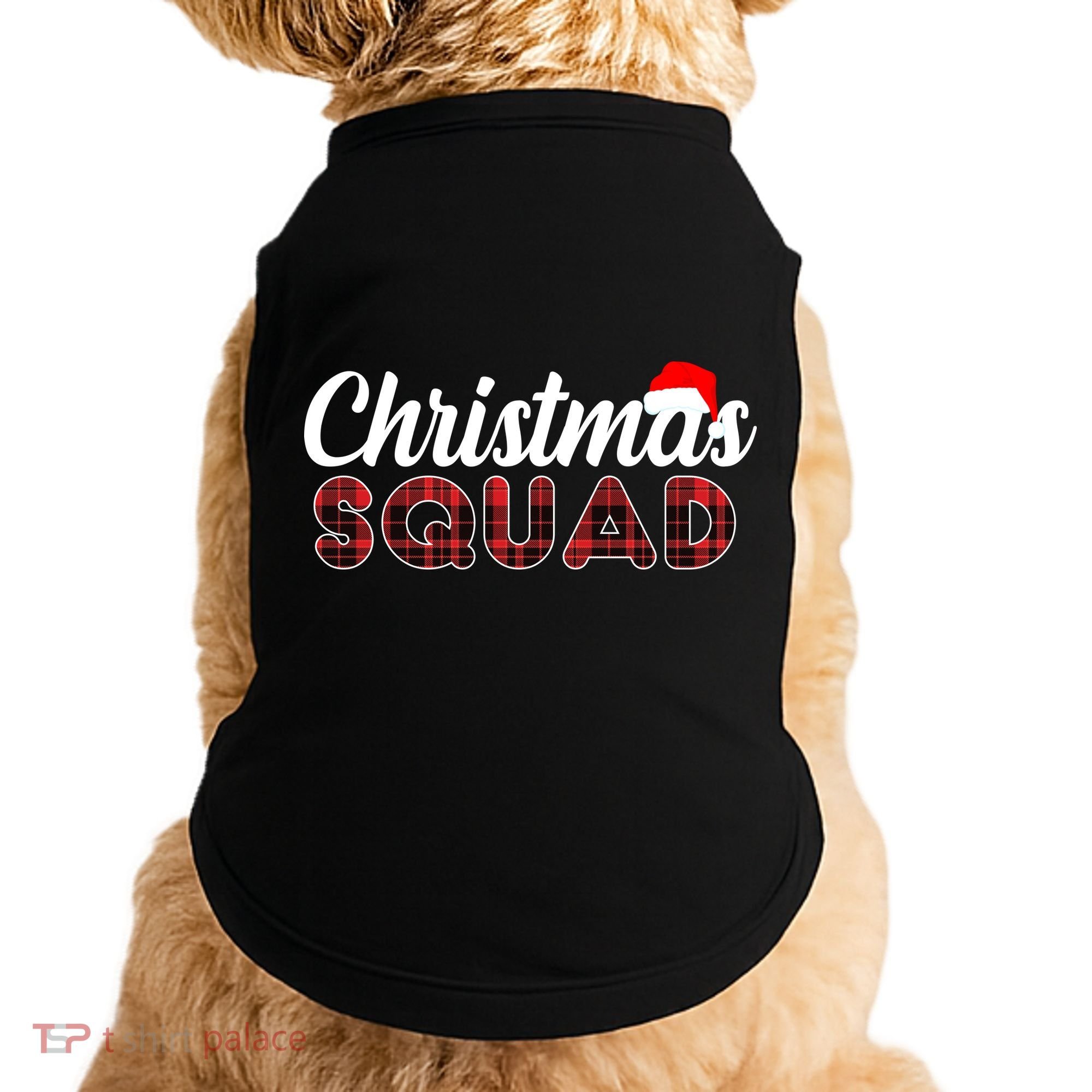 Christmas Squad Plaid Santa Doggie Tank