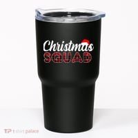 Christmas Squad Plaid Santa Tumbler thumb 0