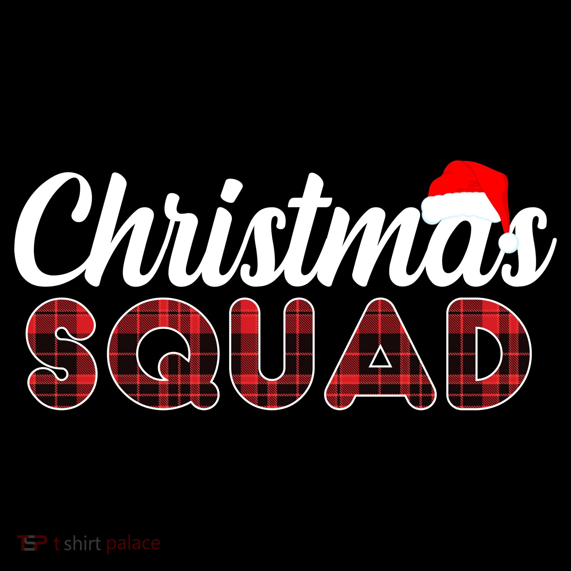 Christmas Squad Plaid Santa Ornament