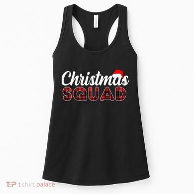 Christmas Squad Plaid Santa Women's Tank Top