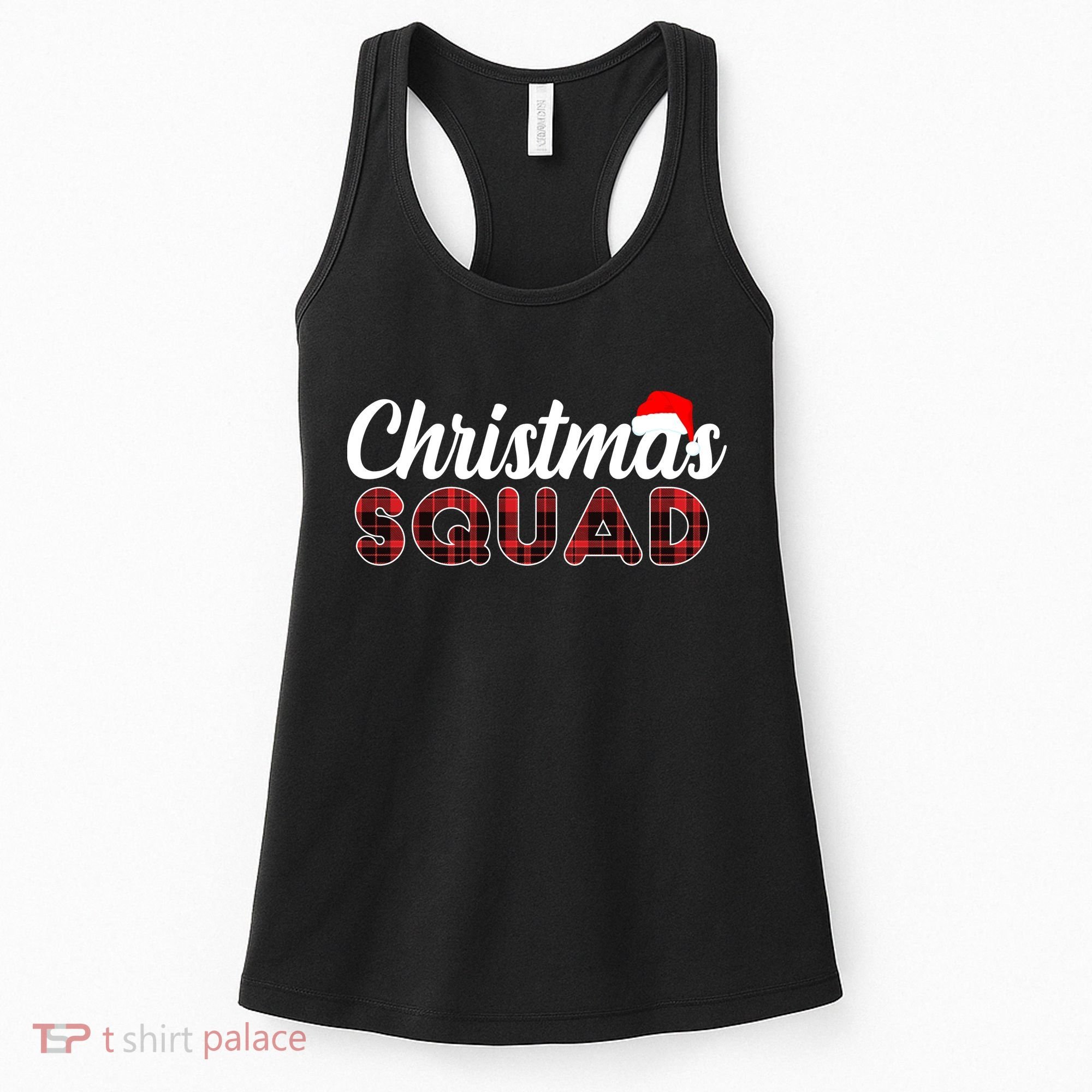 Christmas Squad Plaid Santa Women's Tank Top