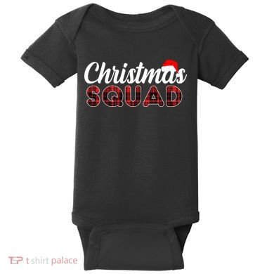 Christmas Squad Plaid Santa Baby Bodysuit