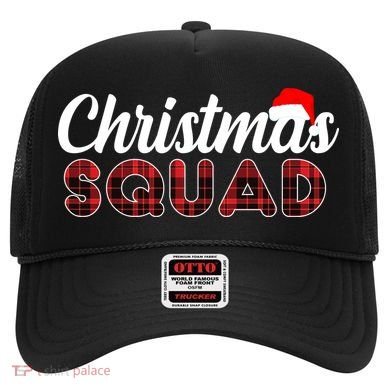 Christmas Squad Plaid Santa Hat