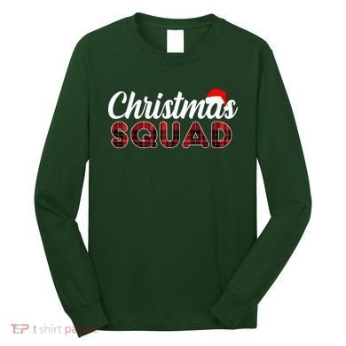 Christmas Squad Plaid Santa Long Sleeve Shirt
