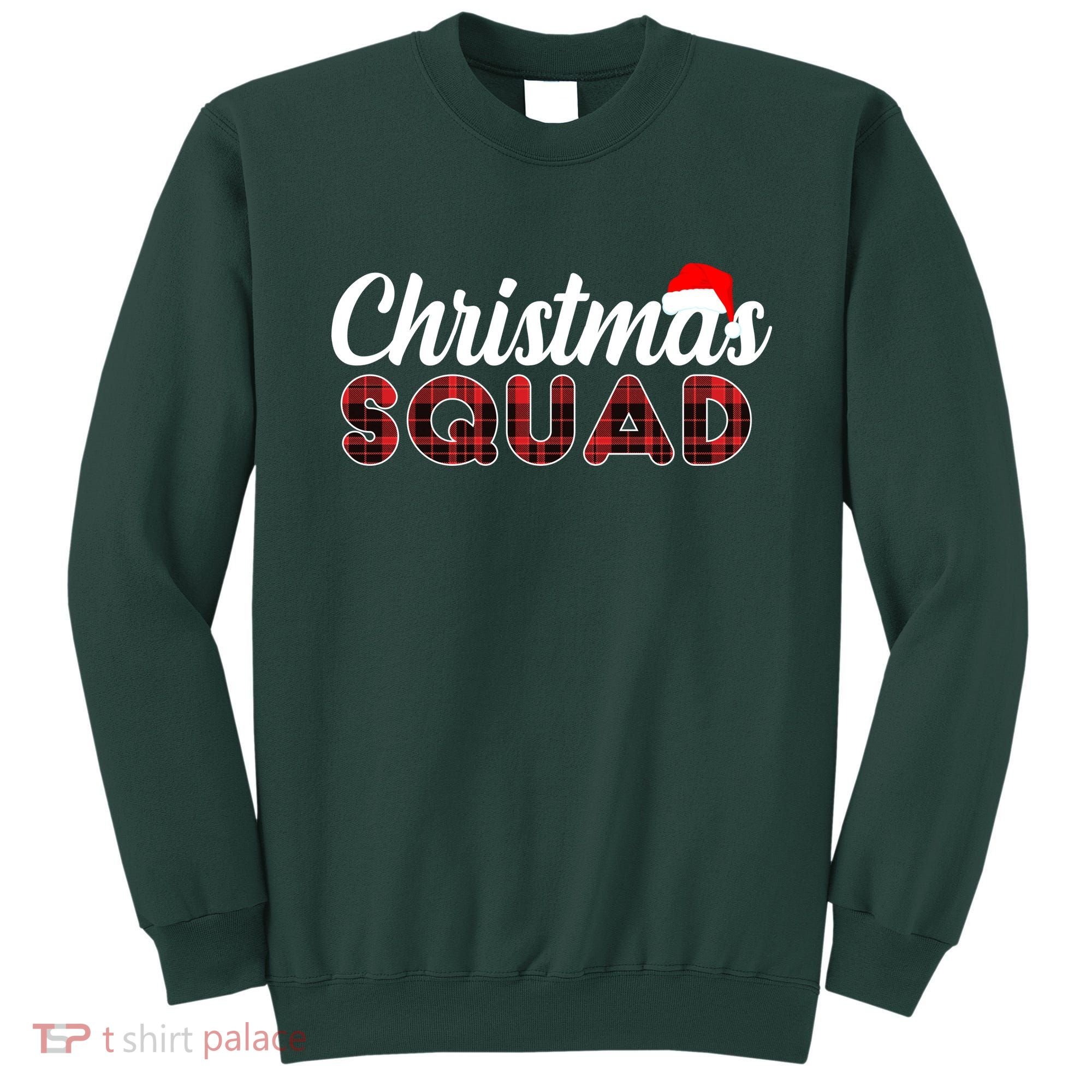 Christmas Squad Plaid Santa Sweatshirt