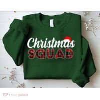Christmas Squad Plaid Santa Sweatshirt thumb 2