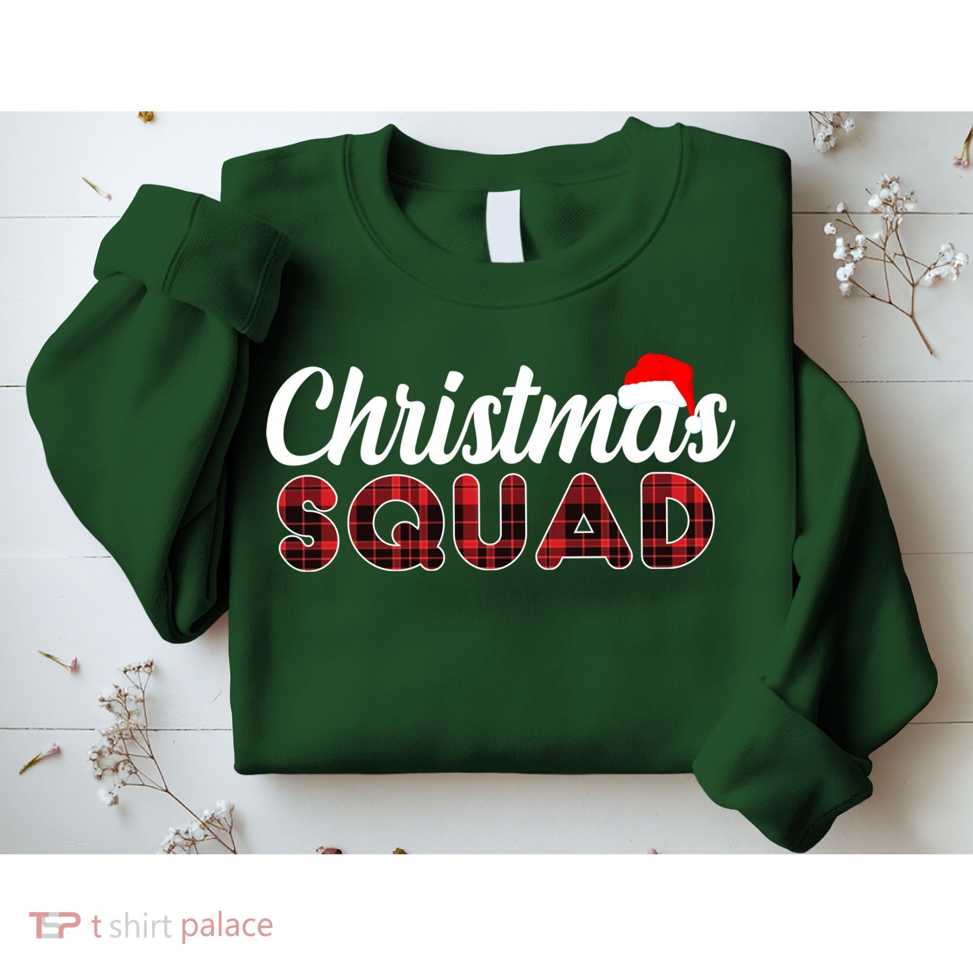 Christmas Squad Plaid Santa Sweatshirt