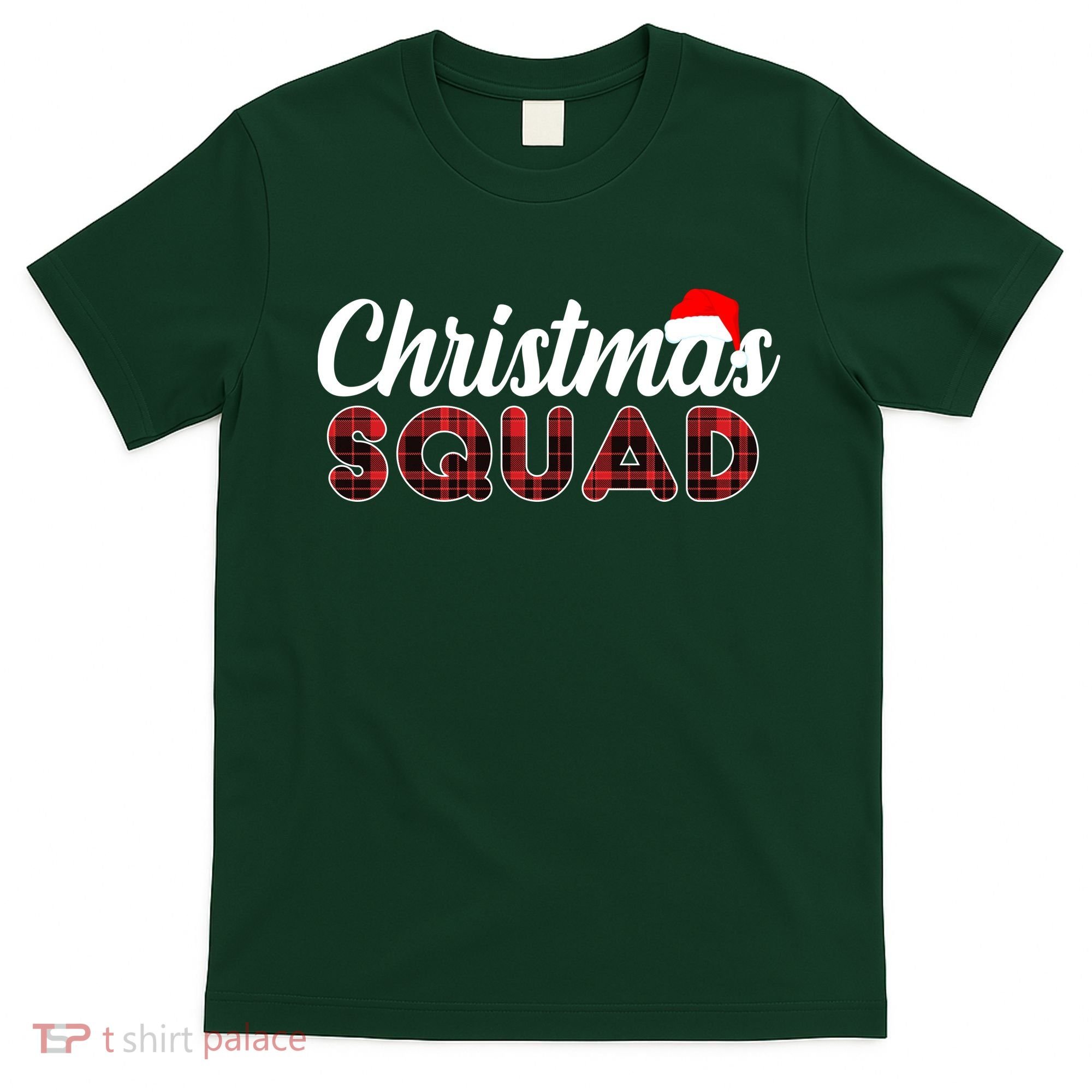 Christmas Squad Plaid Santa T-Shirt