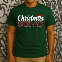 Christmas Squad Plaid Santa T-Shirt thumb 3