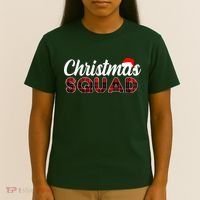 Christmas Squad Plaid Santa T-Shirt thumb 4