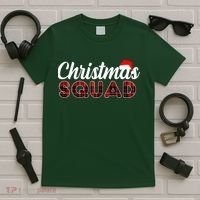 Christmas Squad Plaid Santa T-Shirt thumb 5