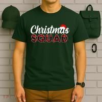 Christmas Squad Plaid Santa T-Shirt thumb 6