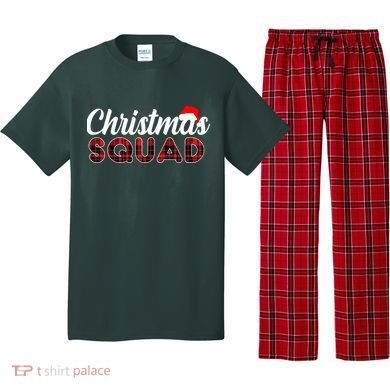 Christmas Squad Plaid Santa Pajama Set