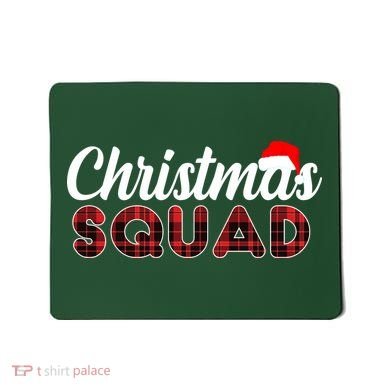 Christmas Squad Plaid Santa Mousepad