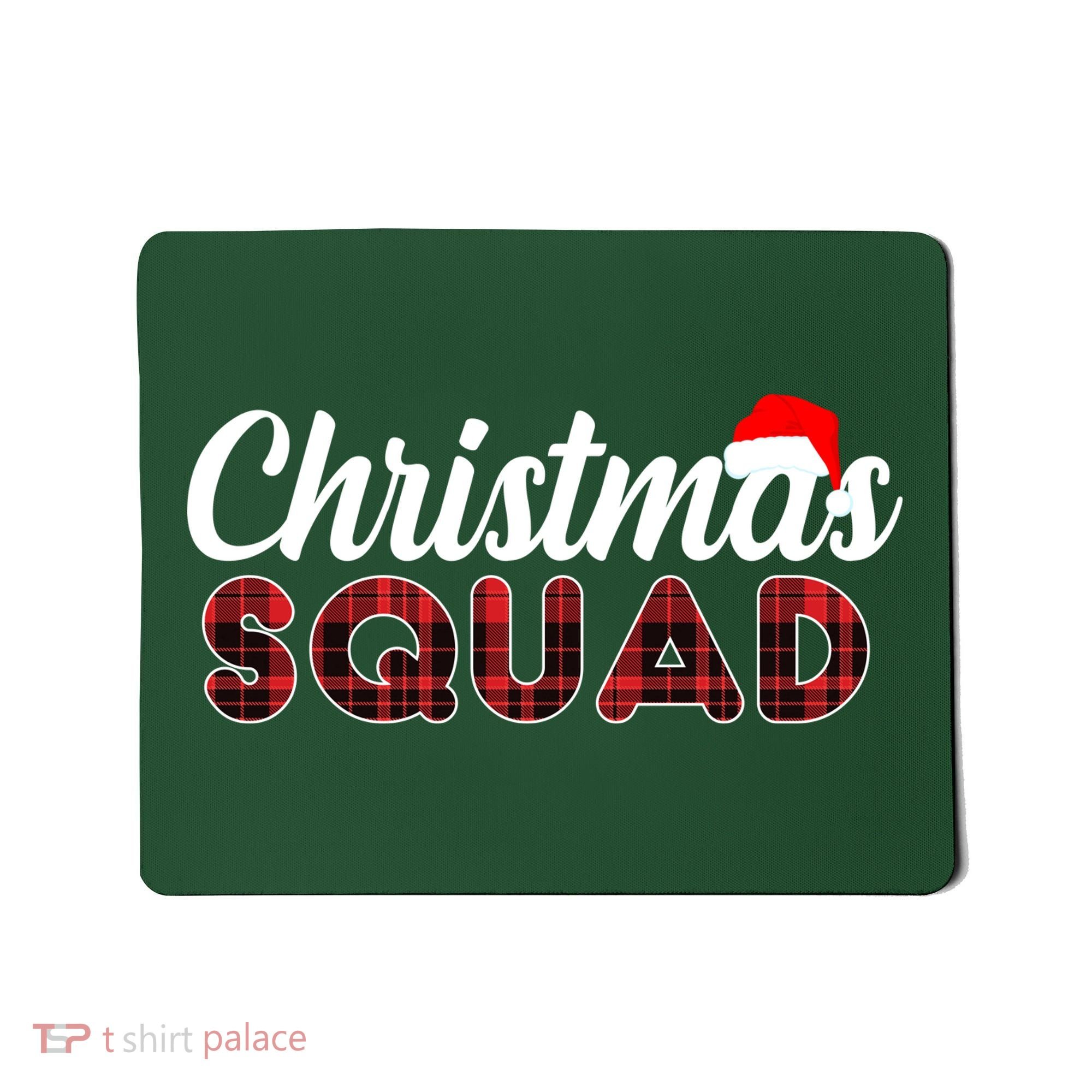 Christmas Squad Plaid Santa Mousepad