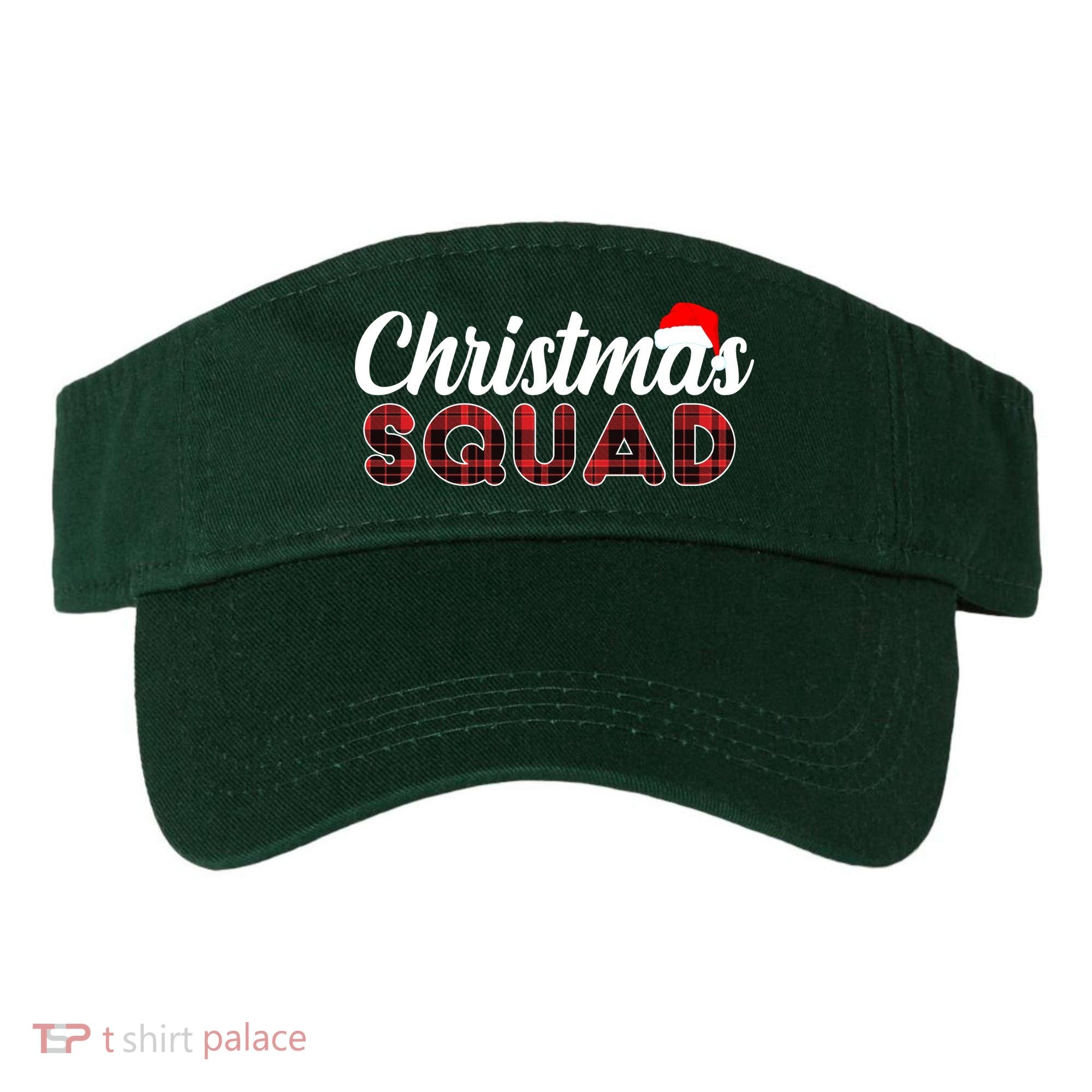 Christmas Squad Plaid Santa Visor