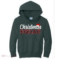 Christmas Squad Plaid Santa Kids Hoodie thumb 0