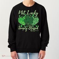 Cute St. Patrick's Day Not Lucky Simply Blessed Romans 4: 78 Women's Sweatshirt thumb 0