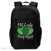 Cute St. Patrick's Day Not Lucky Simply Blessed Romans 4: 78 Backpack thumb 0