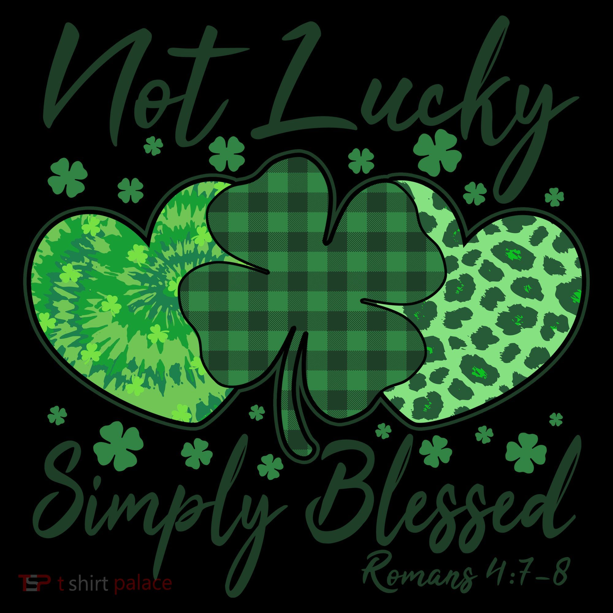 Cute St. Patrick's Day Not Lucky Simply Blessed Romans 4: 78 Coffee Mug