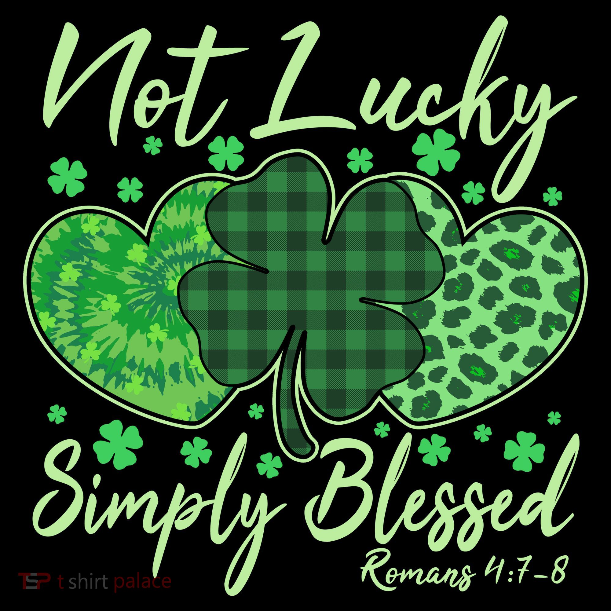 Cute St. Patrick's Day Not Lucky Simply Blessed Romans 4: 78 Coaster