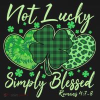 Cute St. Patrick's Day Not Lucky Simply Blessed Romans 4: 78 Pajama Set thumb 2