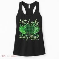 Cute St. Patrick's Day Not Lucky Simply Blessed Romans 4: 78 Women's Tank Top thumb 0