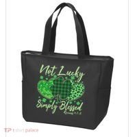 Cute St. Patrick's Day Not Lucky Simply Blessed Romans 4: 78 Tote Bag thumb 3