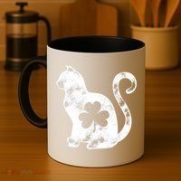 Cat St Patricks Cattys Catricks Day Girl Women Shamrock Coffee Mug thumb 4
