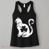 Cat St Patricks Cattys Catricks Day Girl Women Shamrock Women's Tank Top thumb 3