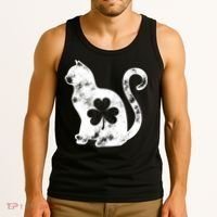 Cat St Patricks Cattys Catricks Day Girl Women Shamrock Tank Top thumb 3