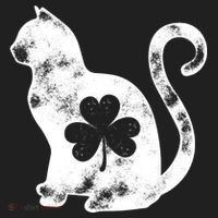 Cat St Patricks Cattys Catricks Day Girl Women Shamrock Golf Towel thumb 3