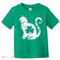 Cat St Patricks Cattys Catricks Day Girl Women Shamrock Toddler T-Shirt thumb 0