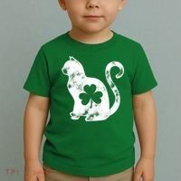 Cat St Patricks Cattys Catricks Day Girl Women Shamrock Toddler T-Shirt thumb 2