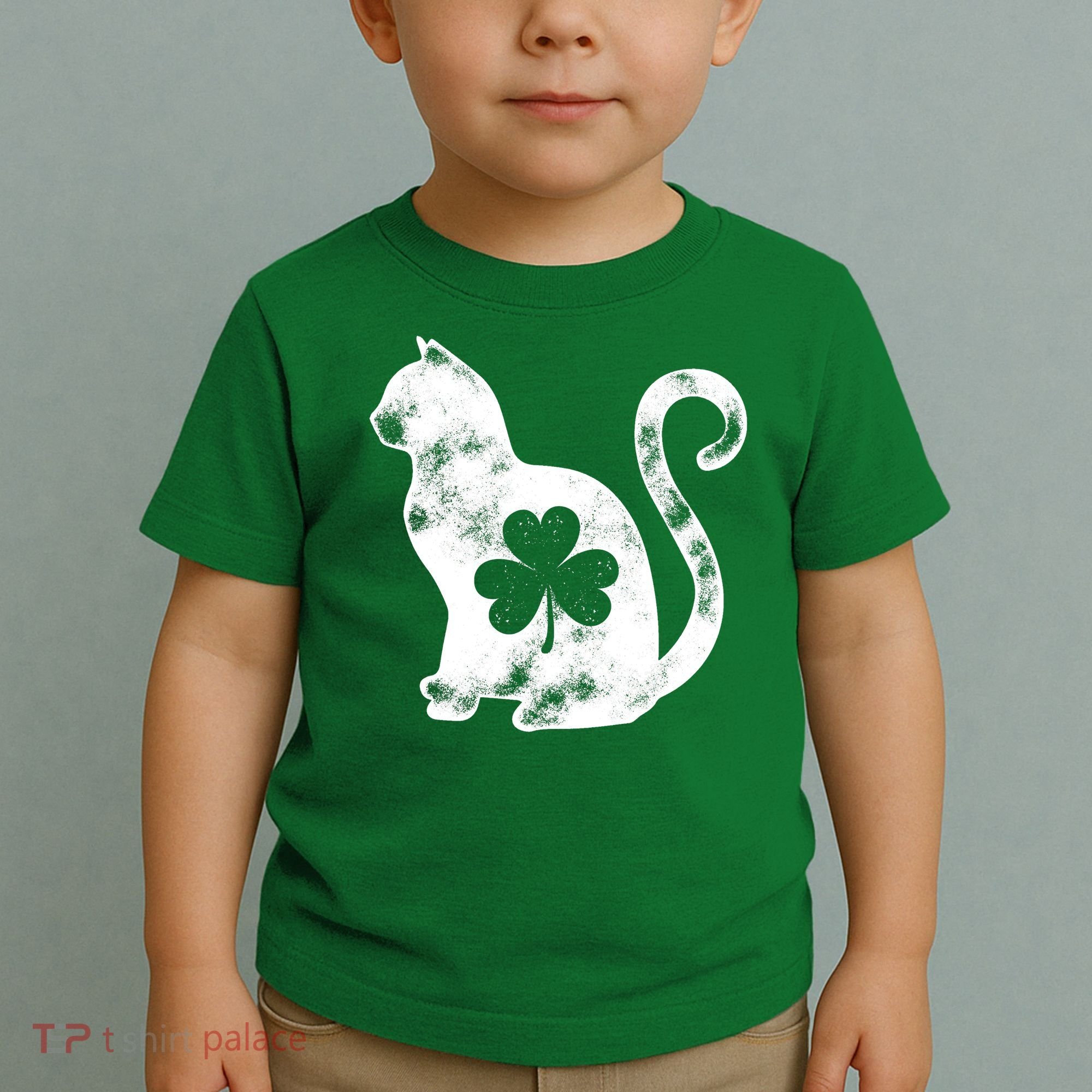 Cat St Patricks Cattys Catricks Day Girl Women Shamrock Toddler T-Shirt