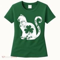 Cat St Patricks Cattys Catricks Day Girl Women Shamrock Women's T-Shirt thumb 0