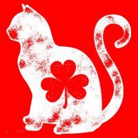 Cat St Patricks Cattys Catricks Day Girl Women Shamrock Santa Hat thumb 1