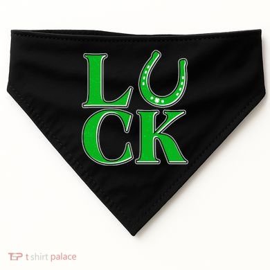 Cool St Patrick's Day Luck Lucky Horseshoe USA-Made Doggie Bandana