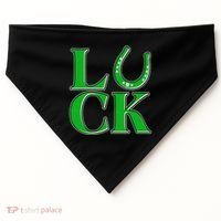 Cool St Patrick's Day Luck Lucky Horseshoe USA-Made Doggie Bandana thumb 0