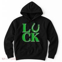 Cool St Patrick's Day Luck Lucky Horseshoe Hoodie thumb 0