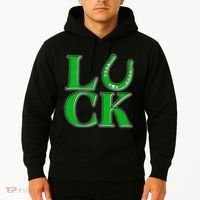 Cool St Patrick's Day Luck Lucky Horseshoe Hoodie thumb 2