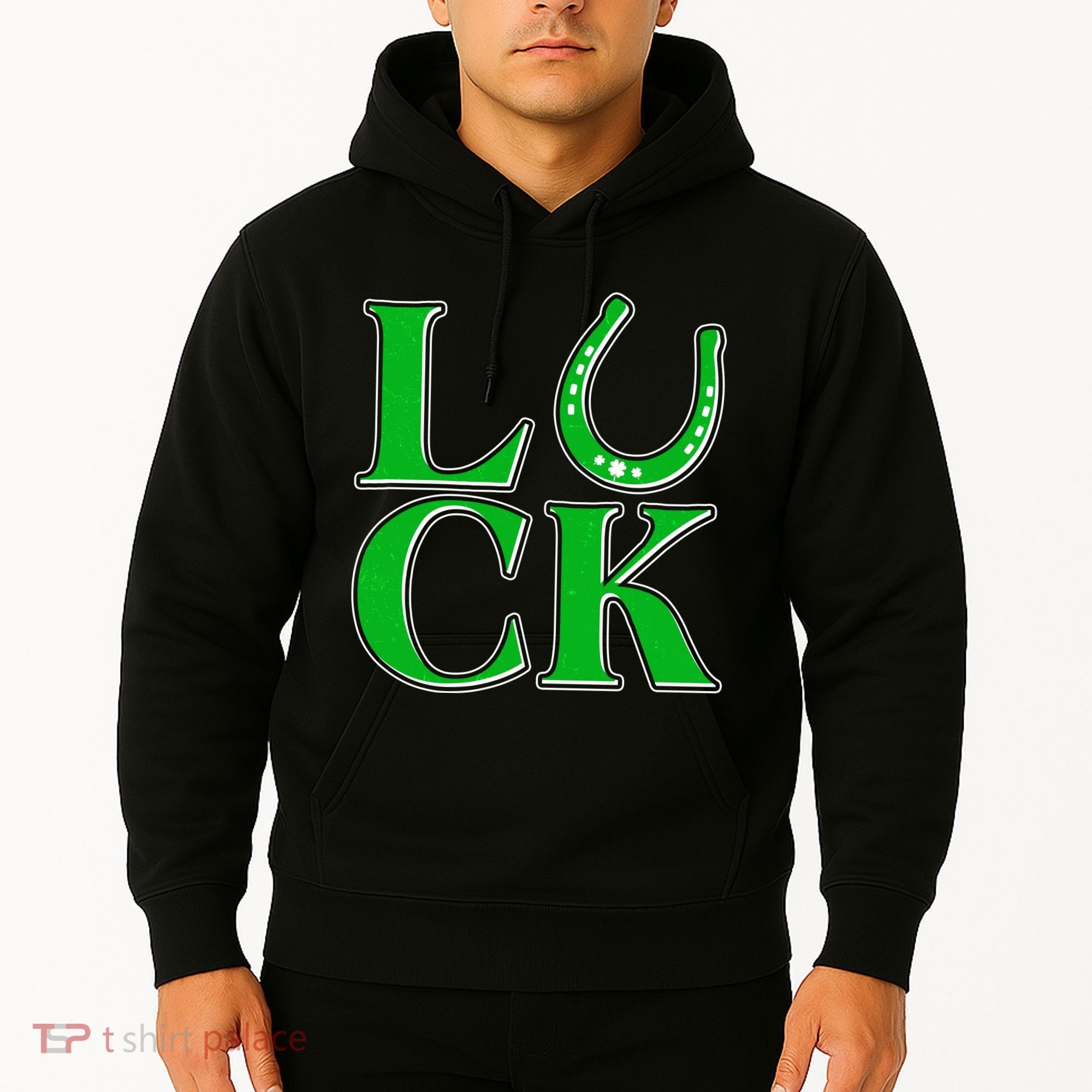 Cool St Patrick's Day Luck Lucky Horseshoe Hoodie