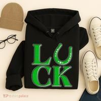Cool St Patrick's Day Luck Lucky Horseshoe Hoodie thumb 4