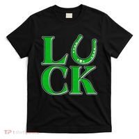 Cool St Patrick's Day Luck Lucky Horseshoe T-Shirt thumb 0