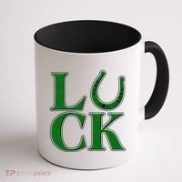 Cool St Patrick's Day Luck Lucky Horseshoe Coffee Mug thumb 1