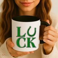 Cool St Patrick's Day Luck Lucky Horseshoe Coffee Mug thumb 3