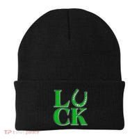 Cool St Patrick's Day Luck Lucky Horseshoe Beanie thumb 0